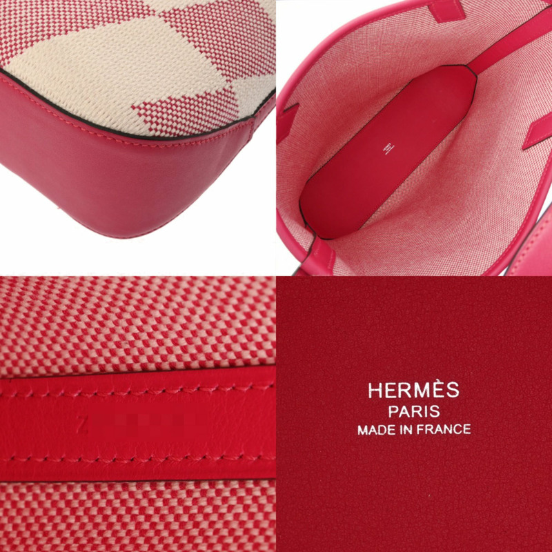 愛馬仕 H Ambie PM 27 2WAY Framboise Beige Z Stamp(約2021年)女士 Toile Veau Swift 手提包 A級二手 Ginzo-10