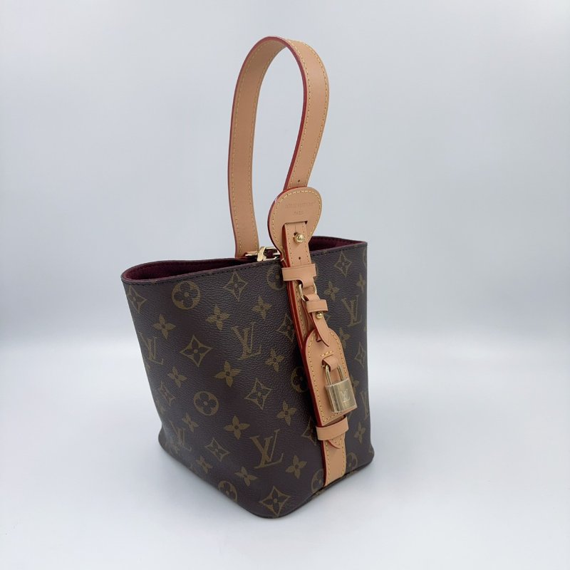 LV原花金釦All In BB手提斜背包M12925-5