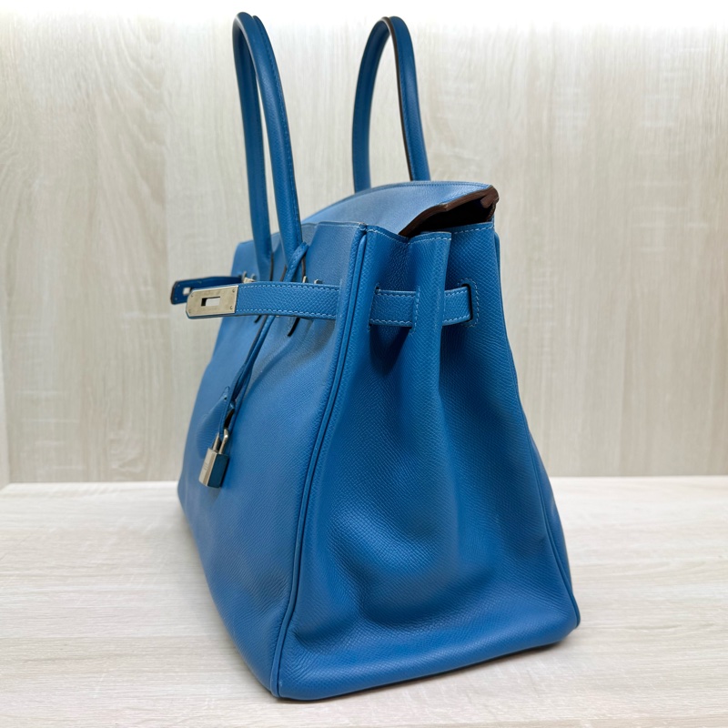 HERMES 💙B3坦桑尼亞藍EPSOM皮Birkin35cm-4