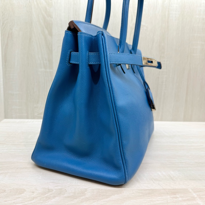 HERMES 💙B3坦桑尼亞藍EPSOM皮Birkin35cm-5