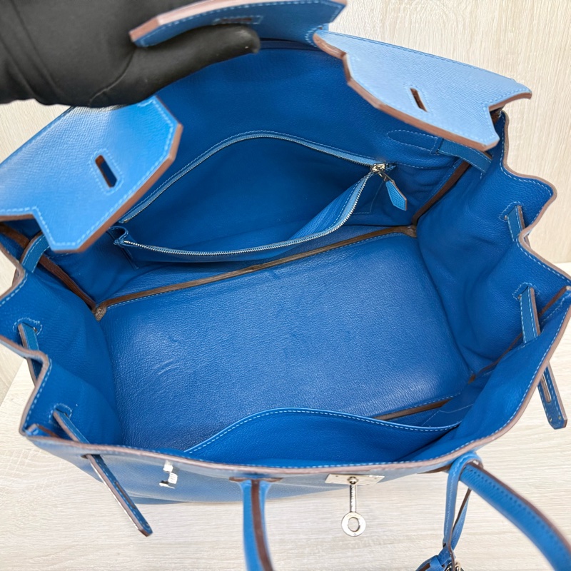 HERMES 💙B3坦桑尼亞藍EPSOM皮Birkin35cm-8