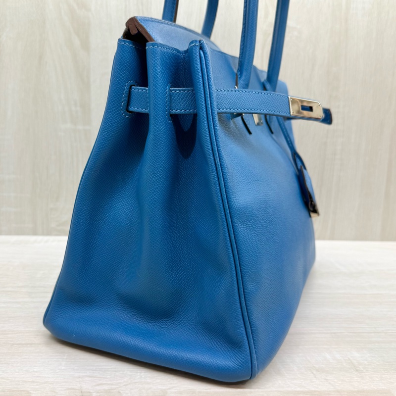 HERMES 💙B3坦桑尼亞藍EPSOM皮Birkin35cm-10