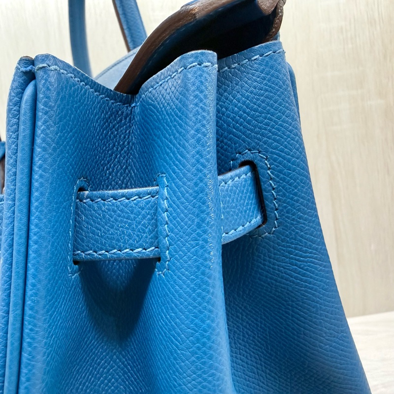 HERMES 💙B3坦桑尼亞藍EPSOM皮Birkin35cm-11
