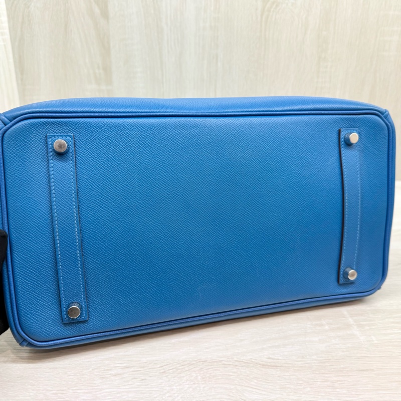HERMES 💙B3坦桑尼亞藍EPSOM皮Birkin35cm-15
