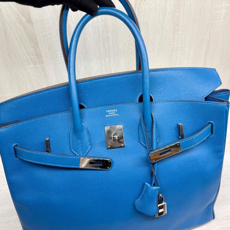 HERMES 💙B3坦桑尼亞藍EPSOM皮Birkin35cm-16