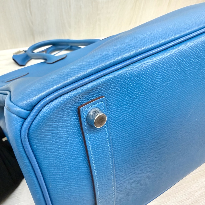 HERMES 💙B3坦桑尼亞藍EPSOM皮Birkin35cm-23