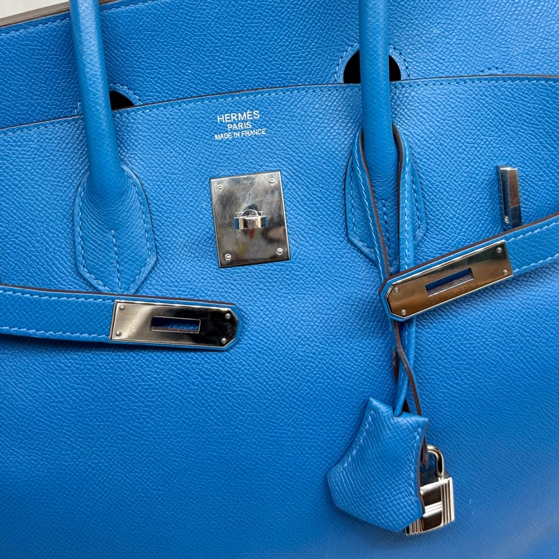 HERMES 💙B3坦桑尼亞藍EPSOM皮Birkin35cm-28