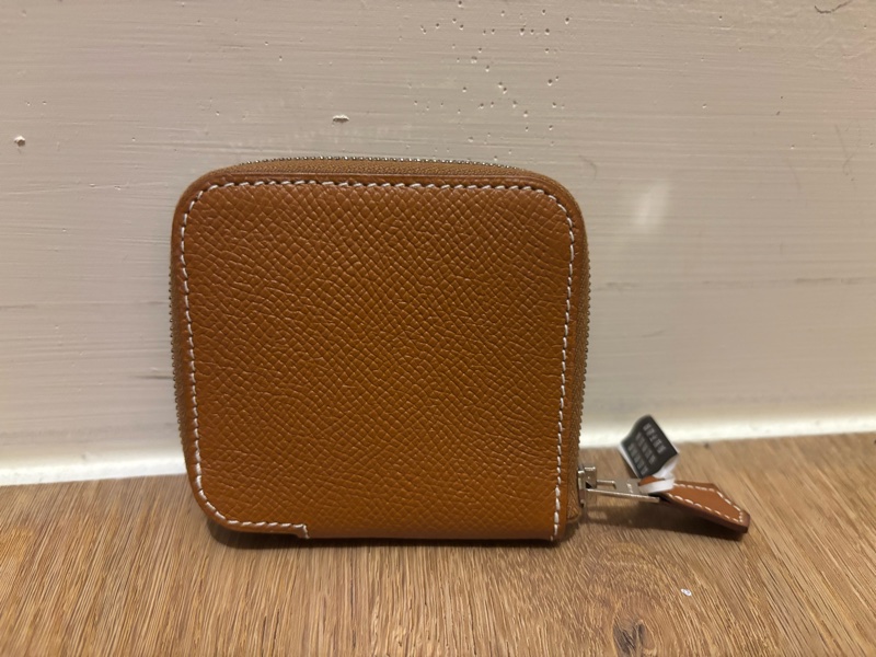 HERMES 金棕Silk in零錢包-2