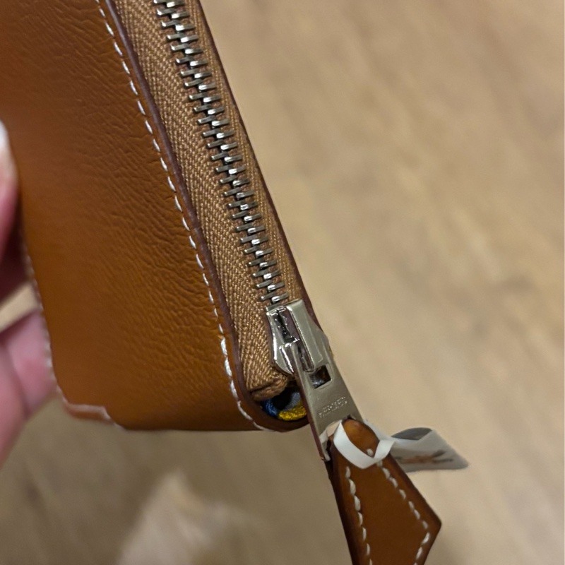 HERMES 金棕Silk in零錢包-16