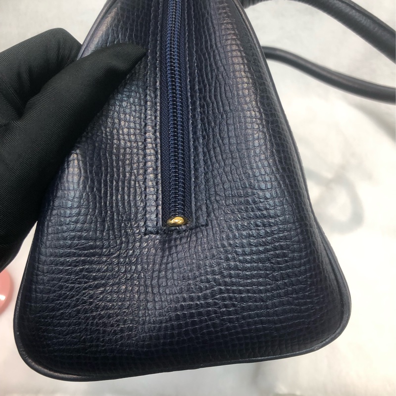 Dior 藍色中古2 Way 全皮小方手提袋 XC333-3
