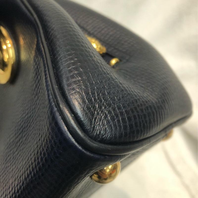 Dior 藍色中古2 Way 全皮小方手提袋 XC333-13