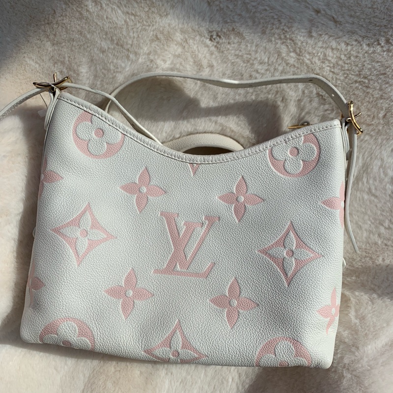 LV CARRY ALL 米白拼粉紅 XC335-1