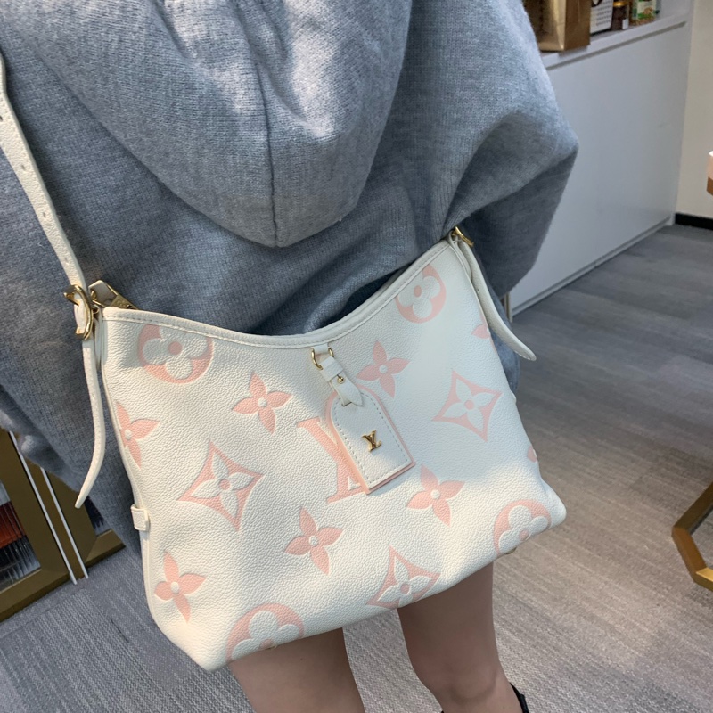 LV CARRY ALL 米白拼粉紅 XC335-14