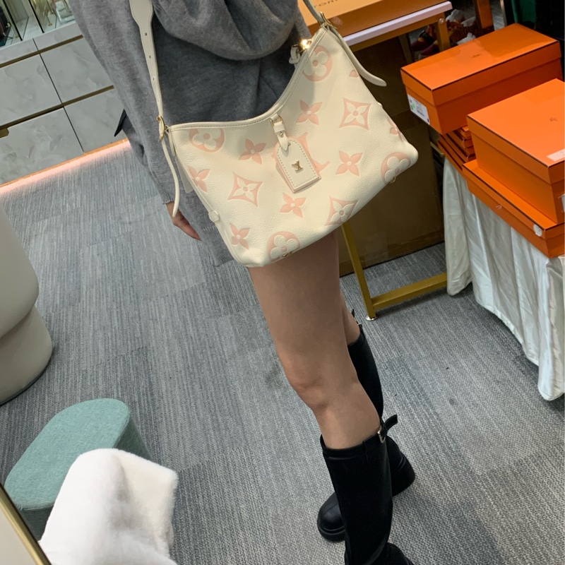 LV CARRY ALL 米白拼粉紅 XC335-15