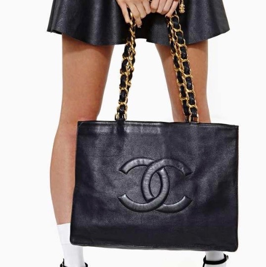 【Vintage 】CHANEL 香奈兒 氣質酒紅 粗金鏈壓紋雙 C 托特包 - 收藏級復古氣場-14