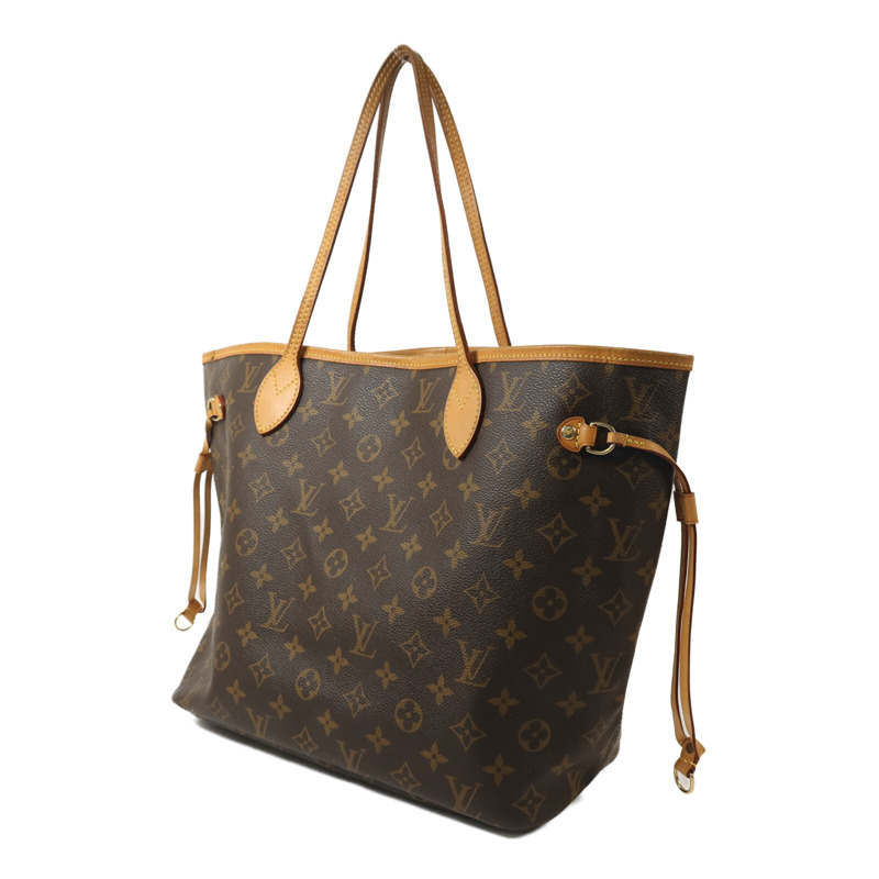 LOUIS VUITTON Monogram Neverfull MM金扣手挽袋-2