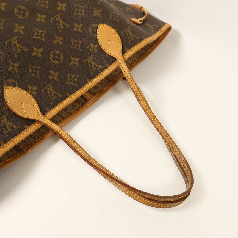 LOUIS VUITTON Monogram Neverfull MM金扣手挽袋-7