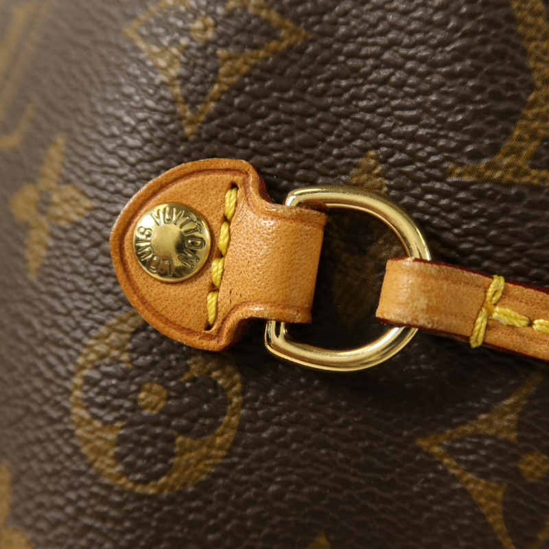 LOUIS VUITTON Monogram Neverfull MM金扣手挽袋-8