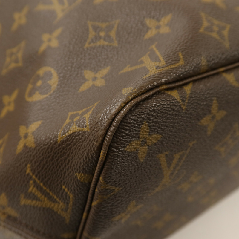 LOUIS VUITTON Monogram Neverfull MM金扣手挽袋-9