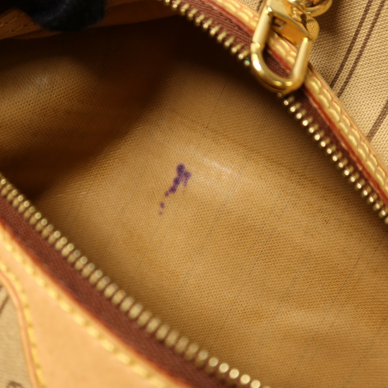 LOUIS VUITTON Monogram Neverfull MM金扣手挽袋-14