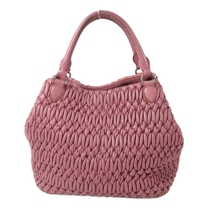 Miu Miu 羊皮皮革Shoulder Bag銀扣手挽肩背兩用袋-1