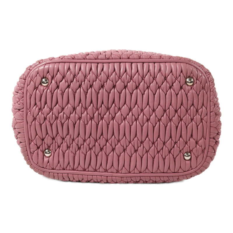 Miu Miu 羊皮皮革Shoulder Bag銀扣手挽肩背兩用袋-3