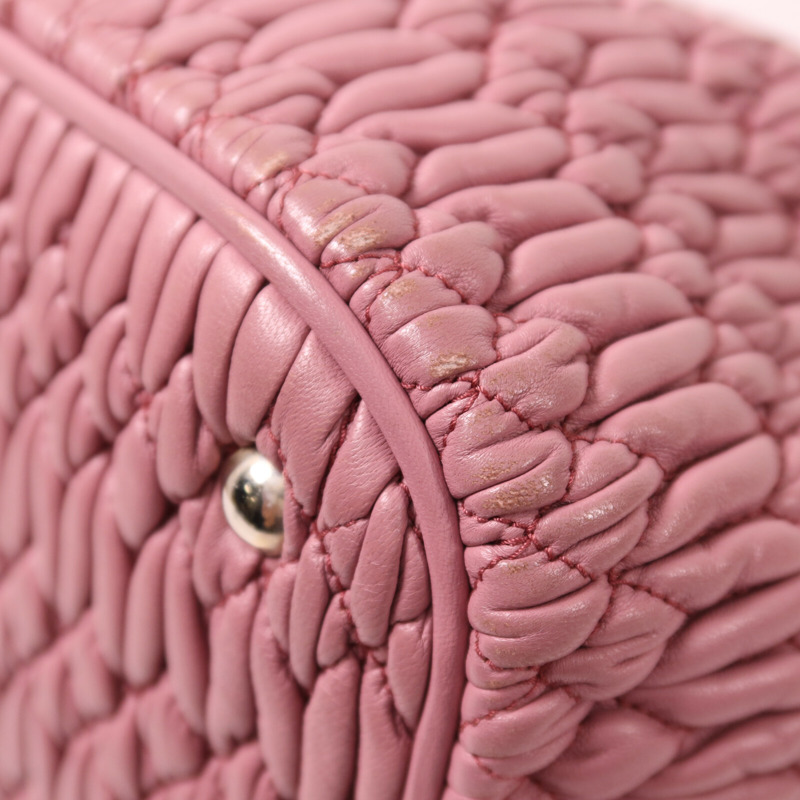 Miu Miu 羊皮皮革Shoulder Bag銀扣手挽肩背兩用袋-12