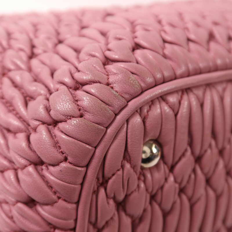 Miu Miu 羊皮皮革Shoulder Bag銀扣手挽肩背兩用袋-13