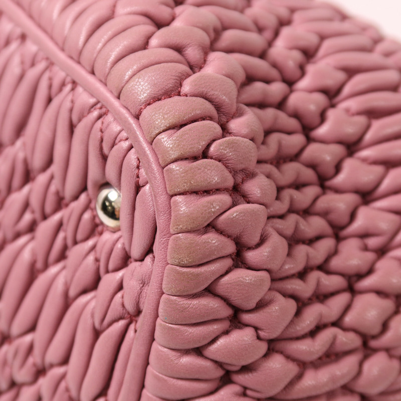 Miu Miu 羊皮皮革Shoulder Bag銀扣手挽肩背兩用袋-14