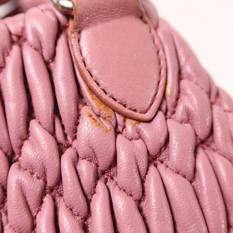 Miu Miu 羊皮皮革Shoulder Bag銀扣手挽肩背兩用袋-15