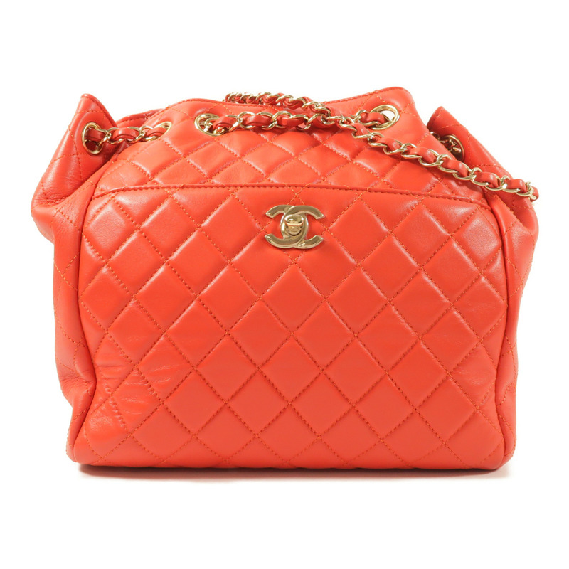 CHANEL 羊皮皮革Chain Shoulder金扣肩背袋-0