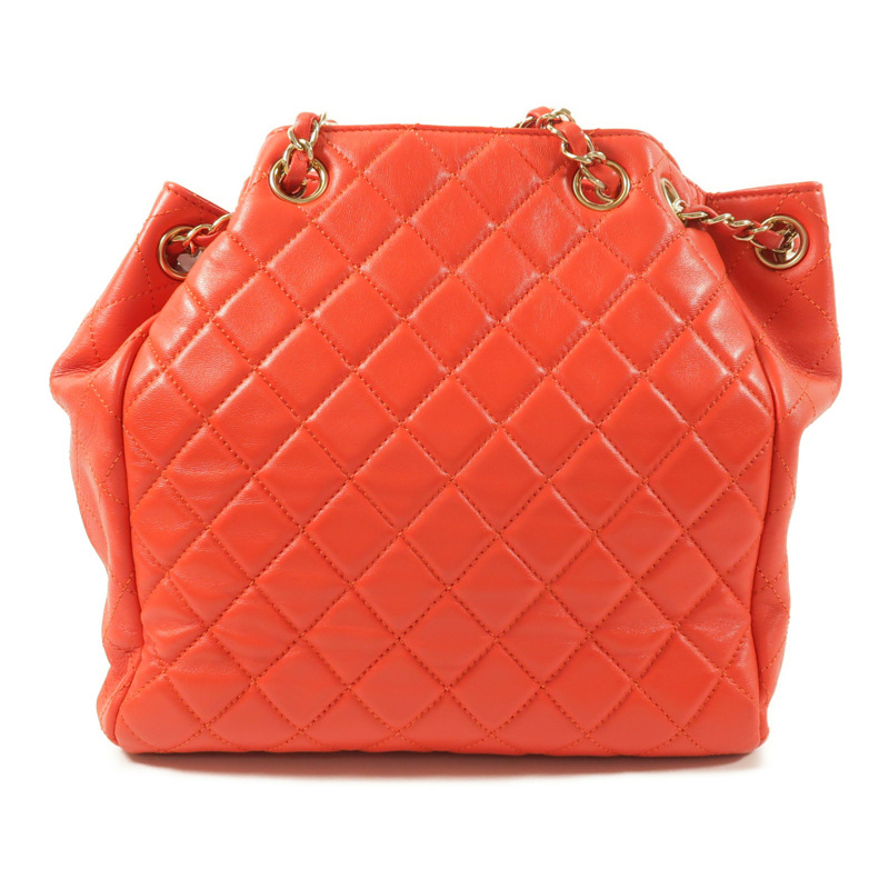 CHANEL 羊皮皮革Chain Shoulder金扣肩背袋-1