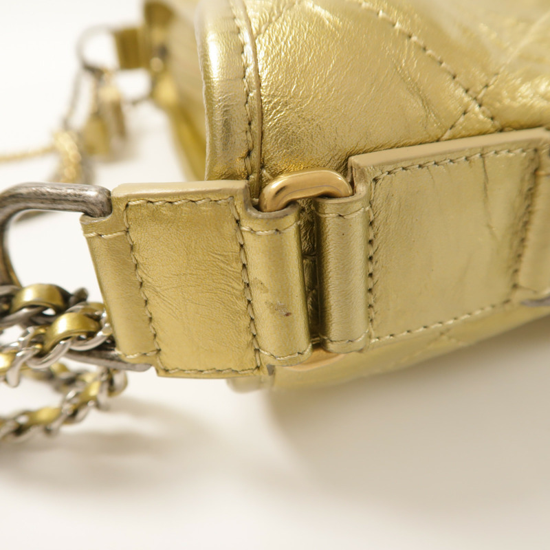 CHANEL 牛皮皮革Gabrielle Large鏈帶肩背袋-16