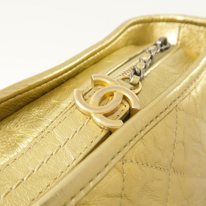 CHANEL 牛皮皮革Gabrielle Large鏈帶肩背袋-18