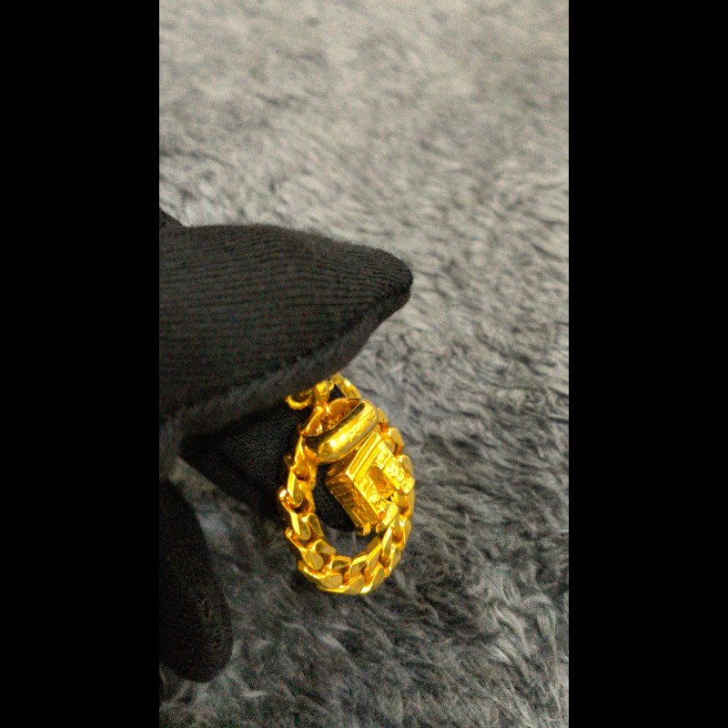 🍀Celine Vintage🍀 凱旋門金屬圓環項鍊-4