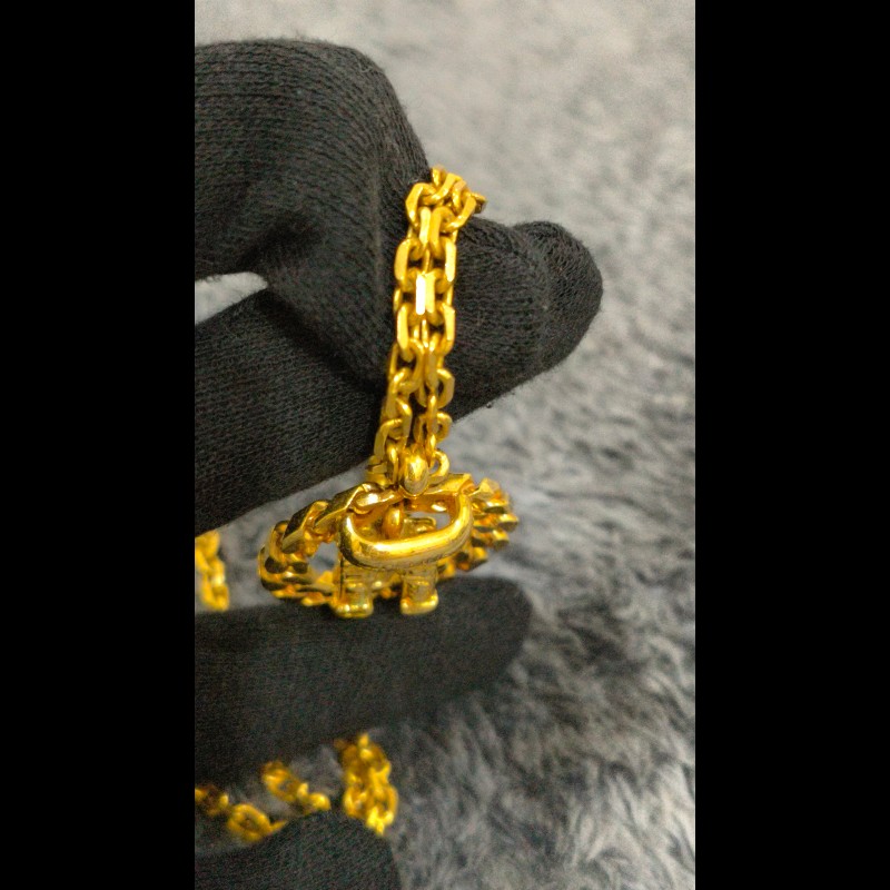 🍀Celine Vintage🍀 凱旋門金屬圓環項鍊-5