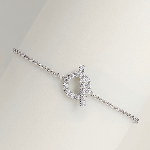 Hermès 愛馬仕 Finesse 鑽石手鍊 (白金) SH