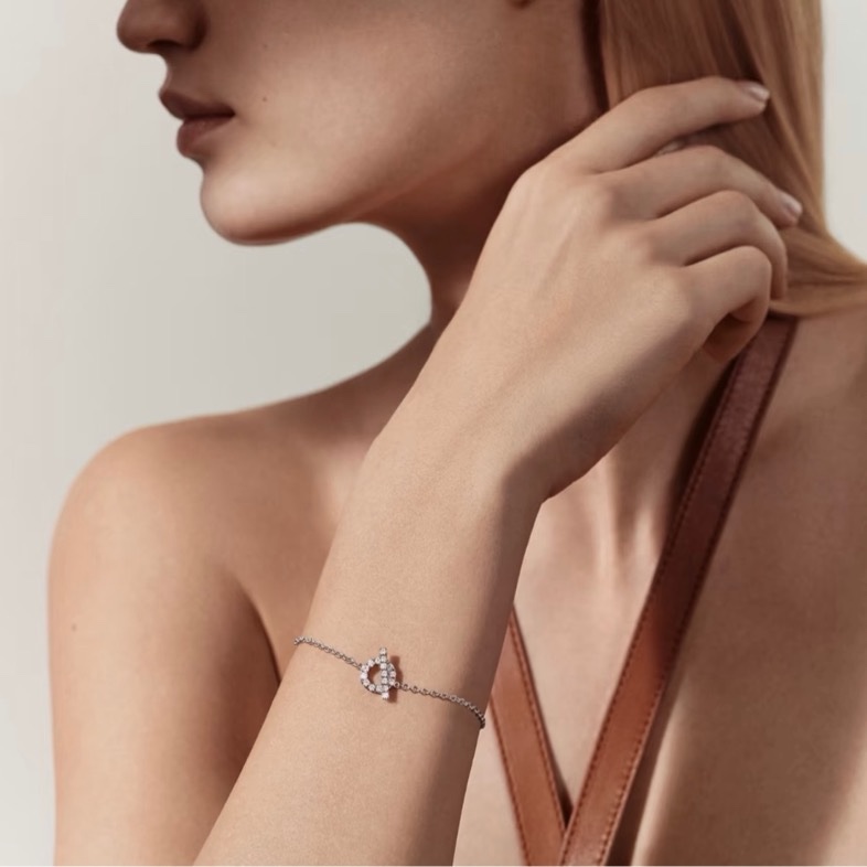 Hermès 愛馬仕 Finesse 鑽石手鍊 (白金) SH-5