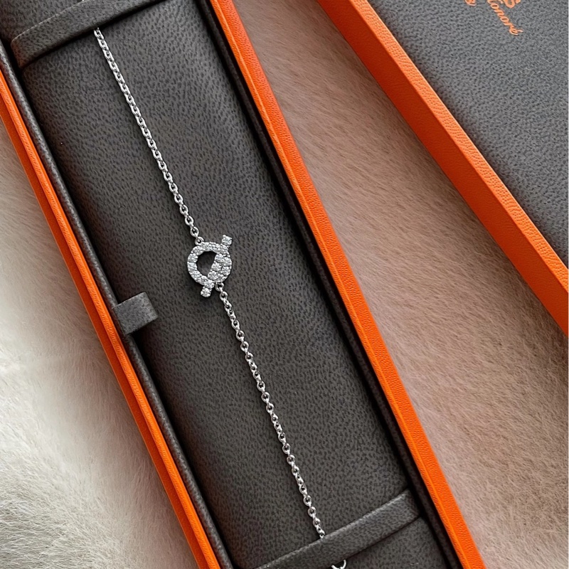 Hermès 愛馬仕 Finesse 鑽石手鍊 (白金) SH-8