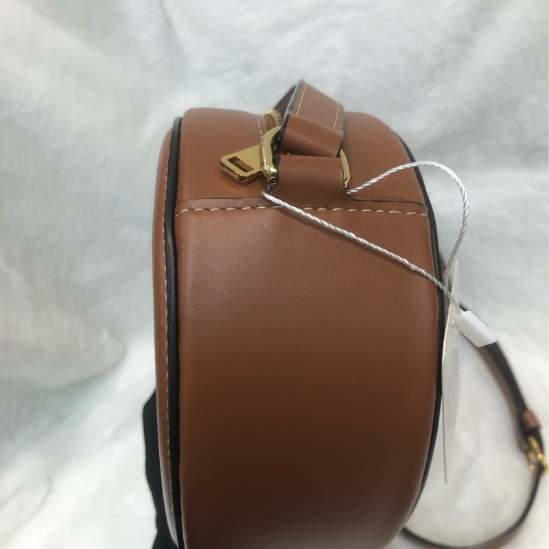 CELINE 棕色橢圓斜孭袋 XC327-2