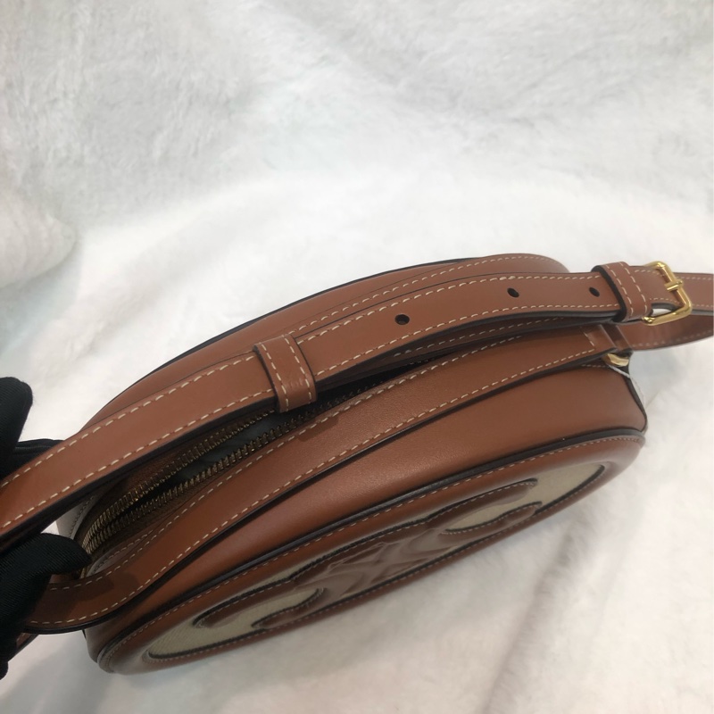 CELINE 棕色橢圓斜孭袋 XC327-9