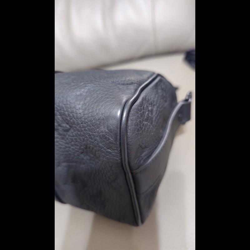 Louis Vuiton keepall25 （M20900） 波士頓包全皮壓紋款（男女可用）-10