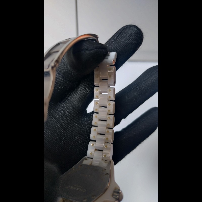 Chanel 白陶12點鑽J12 33mm-18