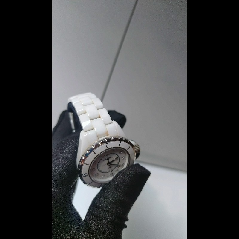 Chanel 白陶12點鑽J12 33mm-20