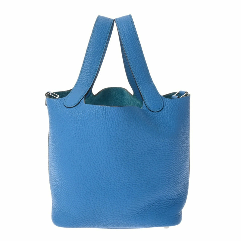 愛馬仕 Picotin Lock PM 藍色 Zanzibar A 印章(約 2017 年)女士 Taurillon Clemence 手提包,二手,Ginzo 品牌-1