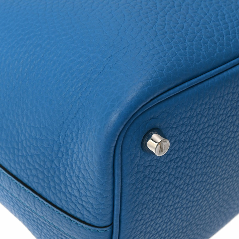 愛馬仕 Picotin Lock PM 藍色 Zanzibar A 印章(約 2017 年)女士 Taurillon Clemence 手提包,二手,Ginzo 品牌-6