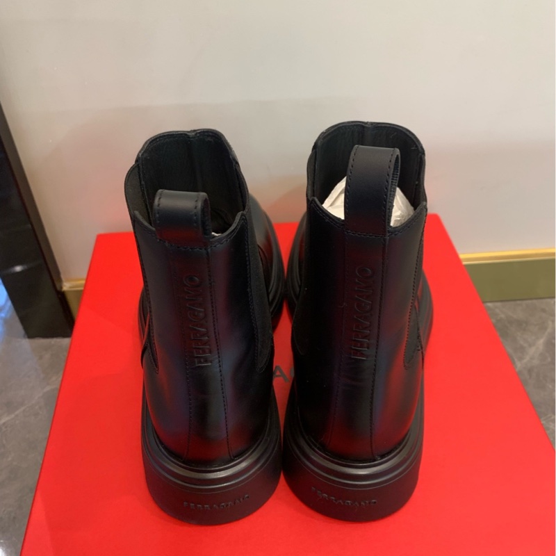 99.9新 拉格慕/Salvatore Ferragamo 短靴 尺碼37.5附件:盒-3