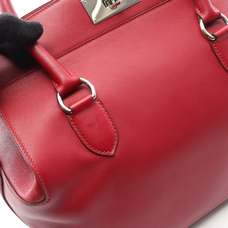 愛馬仕 Toolbox 26 單肩手提包，Swift 皮革，波爾多紅寶石色，SHW 五金，二手，女士款-5