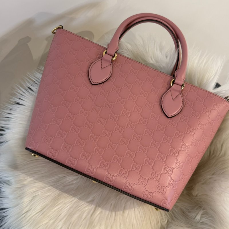 Gucci Signature pink托特包-0