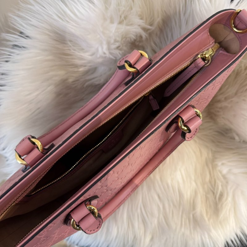 Gucci Signature pink托特包-6